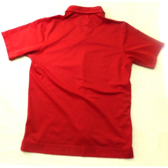 FootJoy Red PGA Professional Polo Shirt Short Sleeve 96% Polyester 4% Spandex Me - Picture 4 of 9
